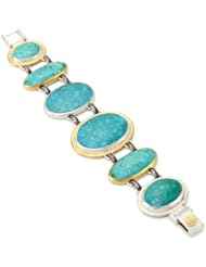 GURHAN "Galapagos" Silver and Gold Chinese Turquoise Bracelet