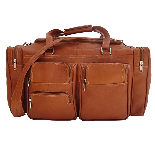 Piel Leather 20-Inch Duffel Bag with Pockets