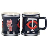 MLB Teams Ceramic 2oz Shot Glass 2 Pack - Minnesota Twins