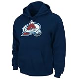 NHL Men's Colorado Avalanche Heat Seal Long Sleeve Hooded Fleece Pullover (Athletic Navy, Large)