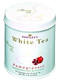 Bentley's Pomegranate Flavored Pure White Tea, 50 Count,  Tins (Pack of 2)