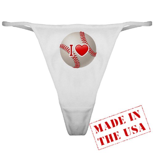 Artsmith, Inc. Classic Thong I Love Baseball - Medium
