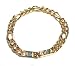 Magnetic Bracelet Link Chain Gold or Silver Overlay