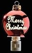 Pack of 6 Roman Lights "Merry Christmas" Red Ball Ornament Night Lights 6.25"