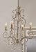 Shabby Vintage Metal Crystal CHANDELIER electric antique white FRENCH COUNTRY Chic 42 NEW