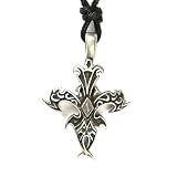 Cryptic Visions Cross, Pewter Pendant, Mystic Cross Collection