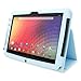 Nexus 10 Case, Snugg - Baby Blue Leather Smart Case Cover Google Nexus 10 Protective Flip Stand Cover with Auto Wake/Sleep