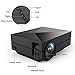 Projector, Syhonic I3 Mini Portable HD Multimedia Home Theater Cinema LCD LED Video HDMI Micro Projector for iPhone Galaxy Laptop Mac (Black)