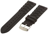 Hadley-Roma Men's MSM944RA-220 22-mm Black  Silicone Diver Watch Strap