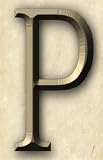 Monogrammed Textured Tile: P Free Shipping!