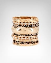 Exotic Crystal Bangle Set