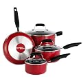 Hamilton Beach 7-pc. Nonstick Elite Cookware Set Red