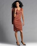 Stretch sateen sheath dress