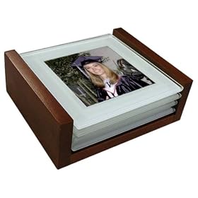 Click here to buy 4pc Glass Photo Coasters w Holder by Conimar Corporation.