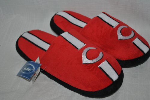 CINCINNATI REDS MLB OFFICIAL LOGO SLIDE SLIPPERS SZ XL