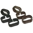 6 Wide Black & Brown Leather Cuff Wrist Watch Rock & Roll Watchbands
