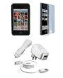 Apple iPod Touch 3G Accessories. Premium Accessory Kit for iPod Touch 3rd Generation: Black Silicone Skin Case Cover Protection + USB Car Auto DC Charger + USB Travel Home AC Charger + USB Retractable Cable + Full body Screen Protector