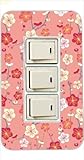 3ヶ口用 3口用 タイプ コンセント スイッチ カバー ジャケット ca529-1 和柄 梅 花柄 梅木 ピンク カスタムカバー 交換用 3穴用 2穴用