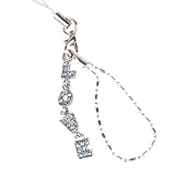 Hand Crafted Cellular Phone Charm - L-O-V-E Letters - Lt. Blue