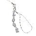 Hand Crafted Cellular Phone Charm - L-O-V-E Letters - Lt. Blue