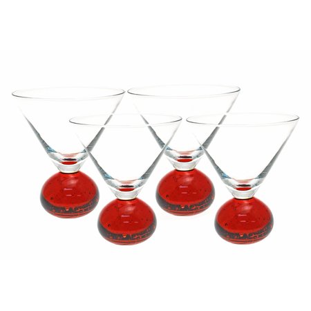 Red Bubble Ball Martini Set