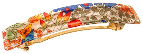 France Luxe Classic Rectangle Barrette - Floral Rhapsody