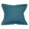 Handmade Gently Textured Blue Cotton Cushion Cover/Pillow Sham (Thailand)