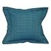 EXP Handmade Gently Textured Blue Cotton Cushion Cover/Pillow Sham (Thailand)