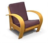 So4mat - Curve Chair - Suedette Aubergine Outdoor Living