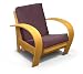 Outdoor Living : So4mat - Curve Chair - Suedette Aubergine