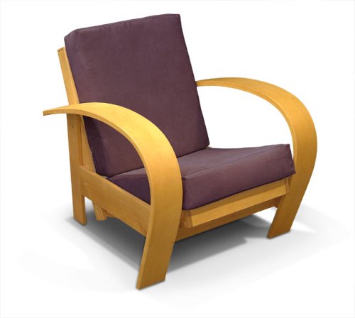  : So4mat - Curve Chair - Suedette Aubergine