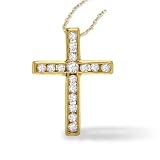 1 / 4ct tw cross pendant - B0001KOC4O