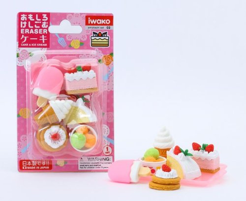 Dessert Japanese Eraser Carded Set, 7 Piece. BCM 38332