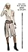 Rubie's Women's Star Wars VII The Force Awakens Deluxe Rey Costume and Staff Bundle