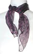 DEEP DISCOUNT Sheer Fun Magenta Spotted Scarf, on Midnight Blue, 100% Silk