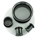 Single Black PVD Stainless Steel Single Flared Eyelet: 1/2g 3/8
