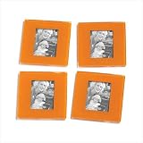  : ORANGE PHOTO FRAME COASTER 4PC