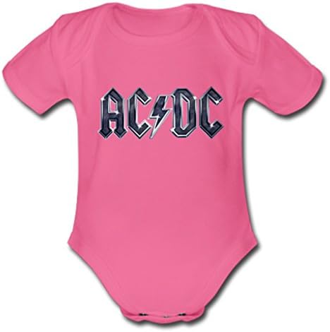 NuWaWa Popular Rock Band AC/DC Short Sleeve Baby Onesies for Boy &amp; Girl Infants