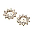 14kt Yellow Gold Diamond Flower Earrings Jacket