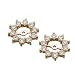 14kt Yellow Gold Diamond Flower Earrings Jacket