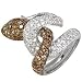 Jewelry : Forzieri 18K White Gold & Champagne Diamond Snake Ring