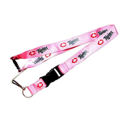 Minnesota Twins Pink Clip Lanyard Keychain Id Ticket Mlb
