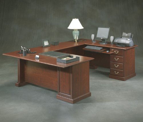 Classic Cherry U-Desk Heritage Hill Classic Cherry Collection by Sauder Office Furniture - UD1039