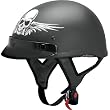 AFX Skull Adult FX-70 Harley Motorcycle Helmet - Flat Black