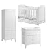 Ruby Single Wardrobe Changing Unit Cot Bed Pocket Sprung Mattress Set