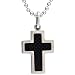 Stainless Steel Black Cross Necklace Pendant