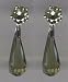 Peridot w/ Olive Briolette Silver CZ Pear Drop Earring