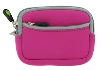 3n1 Combo Kit - Mini Neoprene Sleeve Case for Canon Camera Canon Powershot (Canon Camera NOT included), Magenta