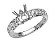 0.25 (1/4) cttw Round Diamonds Engagement Ring - Platinum, 14kt White or Yellow Gold