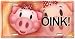 Oink! Female Piggy Decorative License Plate